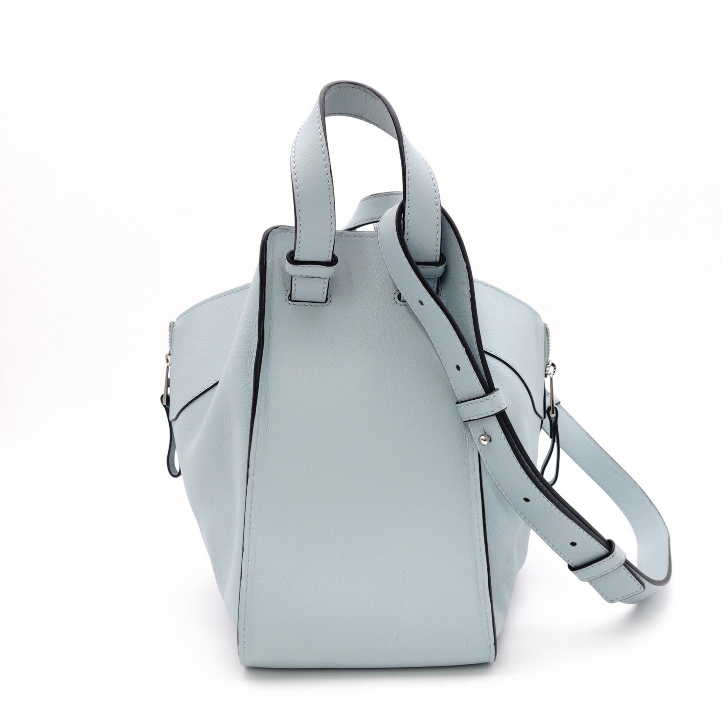 LOEWE Hammock Handbag Leather Light Blue 2-Way