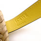 LOEWE Basket Handbag Leather/Raffia Beige Yellow