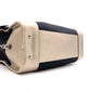 LOEWE Amazona 36 Boston Handbag, Canvas/Leather, Black/Gold, Silver Hardware, Women's