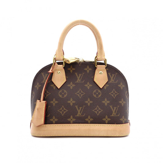 LOUIS VUITTON Alma BB Monogram Canvas Shoulder Bag with Leather and PVC Accents in Brown Tones (2-Way)