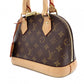 LOUIS VUITTON Alma BB Monogram Canvas Shoulder Bag with Leather and PVC Accents in Brown Tones (2-Way)