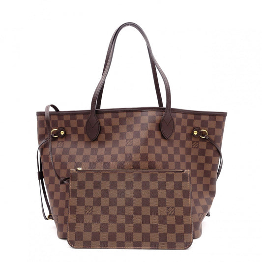 LOUIS VUITTON Neverfull Damier Ébène Shoulder Bag in Brown
