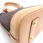 LOUIS VUITTON Alma BB Monogram Canvas Shoulder Bag with Leather and PVC Accents in Brown Tones (2-Way)