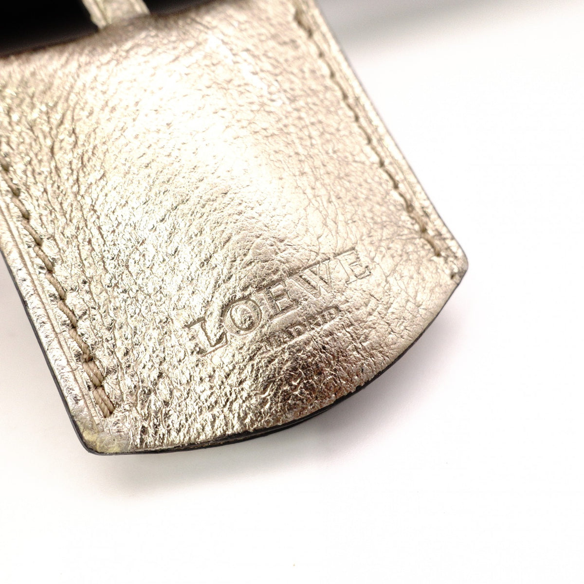 LOEWE Amazona 36 Boston Handbag, Canvas/Leather, Black/Gold, Silver Hardware, Women's