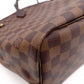 LOUIS VUITTON Neverfull Damier Ébène Shoulder Bag in Brown