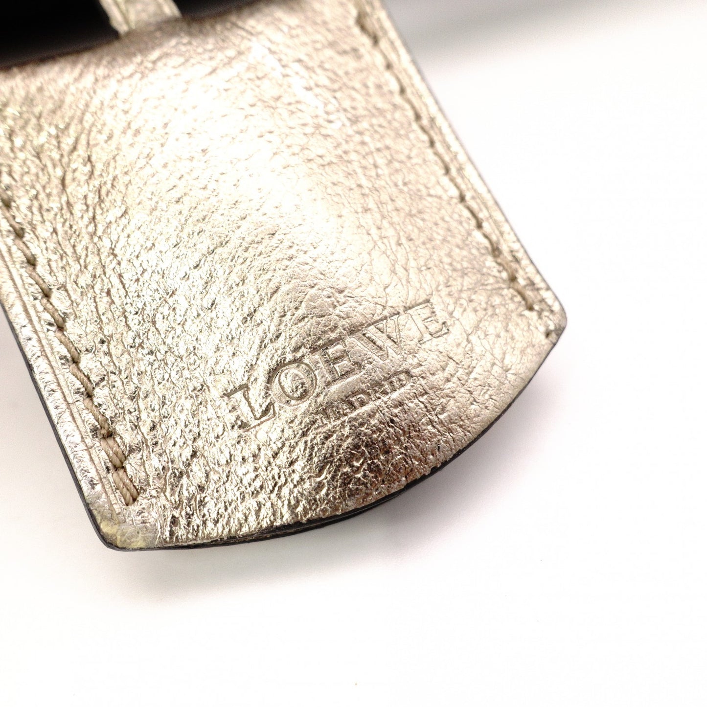 LOEWE Amazona 36 Boston Handbag, Canvas/Leather, Black/Gold, Silver Hardware, Women's