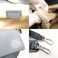 LOEWE Puzzle Bag Medium Handbag Leather Light Blue 2-Way Shoulder Bag Silver Hardware 7-10-328
