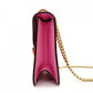 GUCCI Sylvie Chain Shoulder Bag Leather Pink Crossbody Gold Hardware 7-8-765