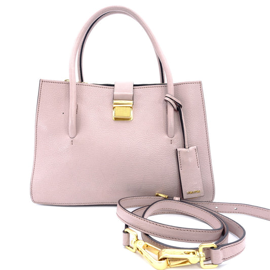 MIU MIU Madras 2-way Handbag Pink