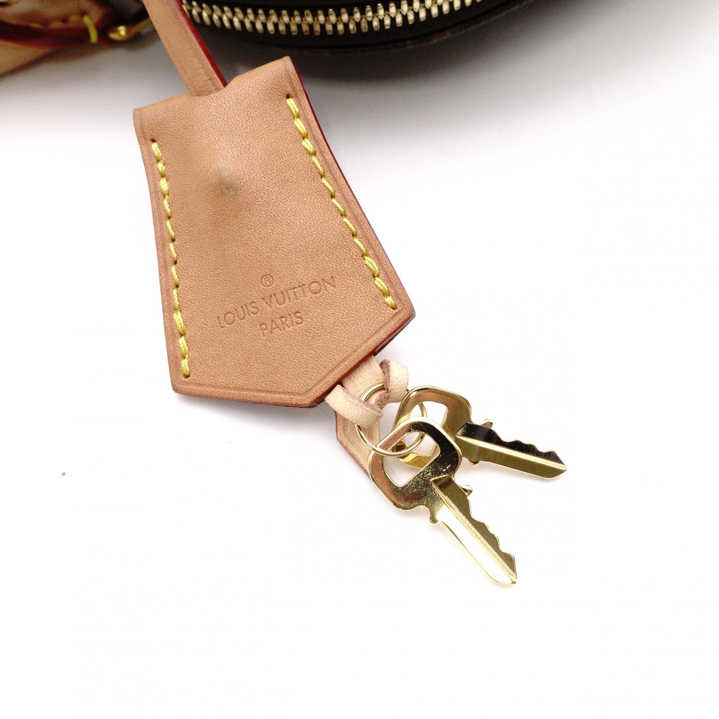 LOUIS VUITTON Alma BB Monogram Canvas Shoulder Bag with Leather and PVC Accents in Brown Tones (2-Way)