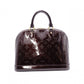 LOUIS VUITTON Alma PM Vernis Handbag, Patent Leather, Amaranth (Bordeaux)