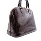 LOUIS VUITTON Alma PM Vernis Handbag, Patent Leather, Amaranth (Bordeaux)