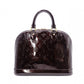 LOUIS VUITTON Alma PM Vernis Handbag, Patent Leather, Amaranth (Bordeaux)