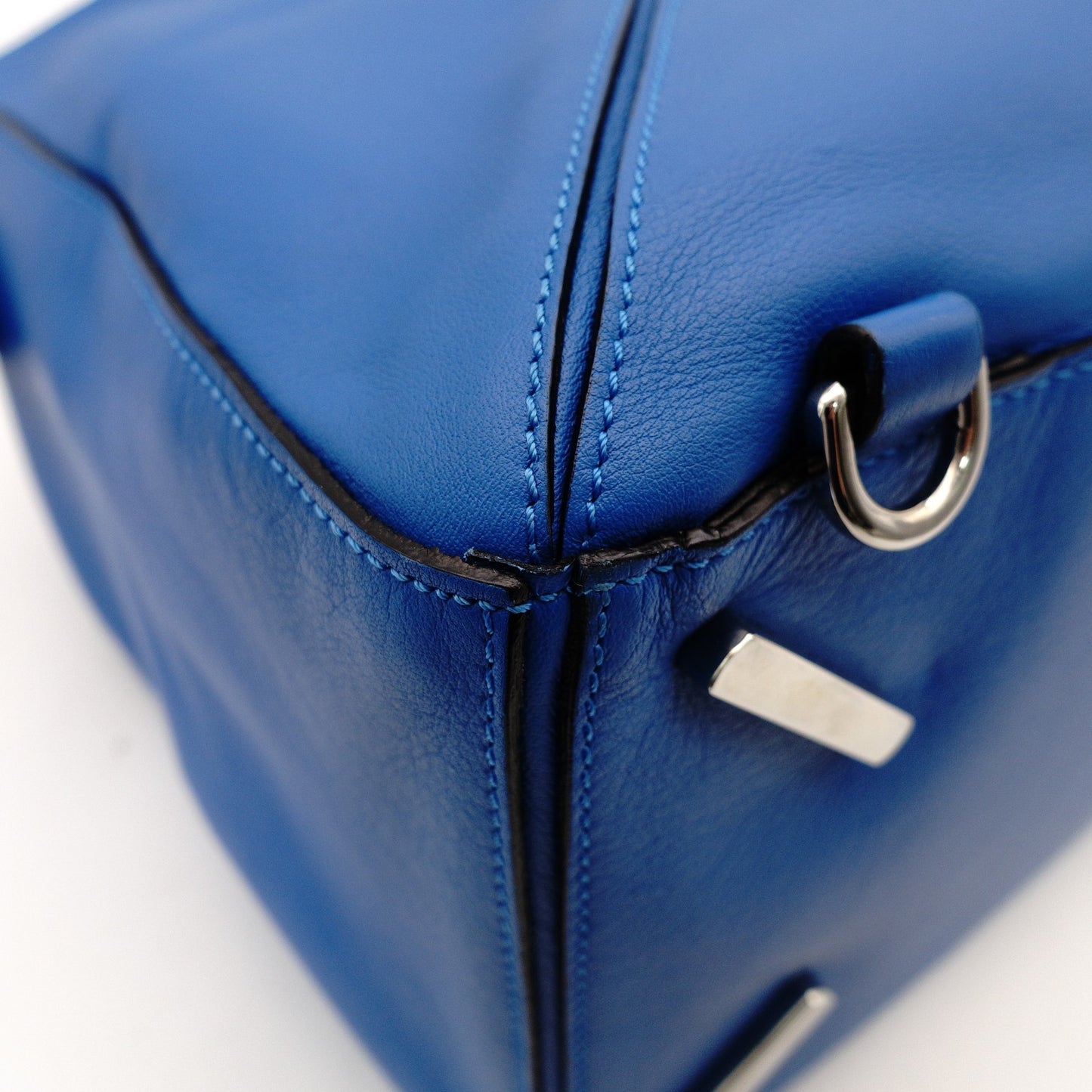 LOEWE Puzzle Bag Large Handbag Leather Blue 2-Way Shoulder 7-7-1157