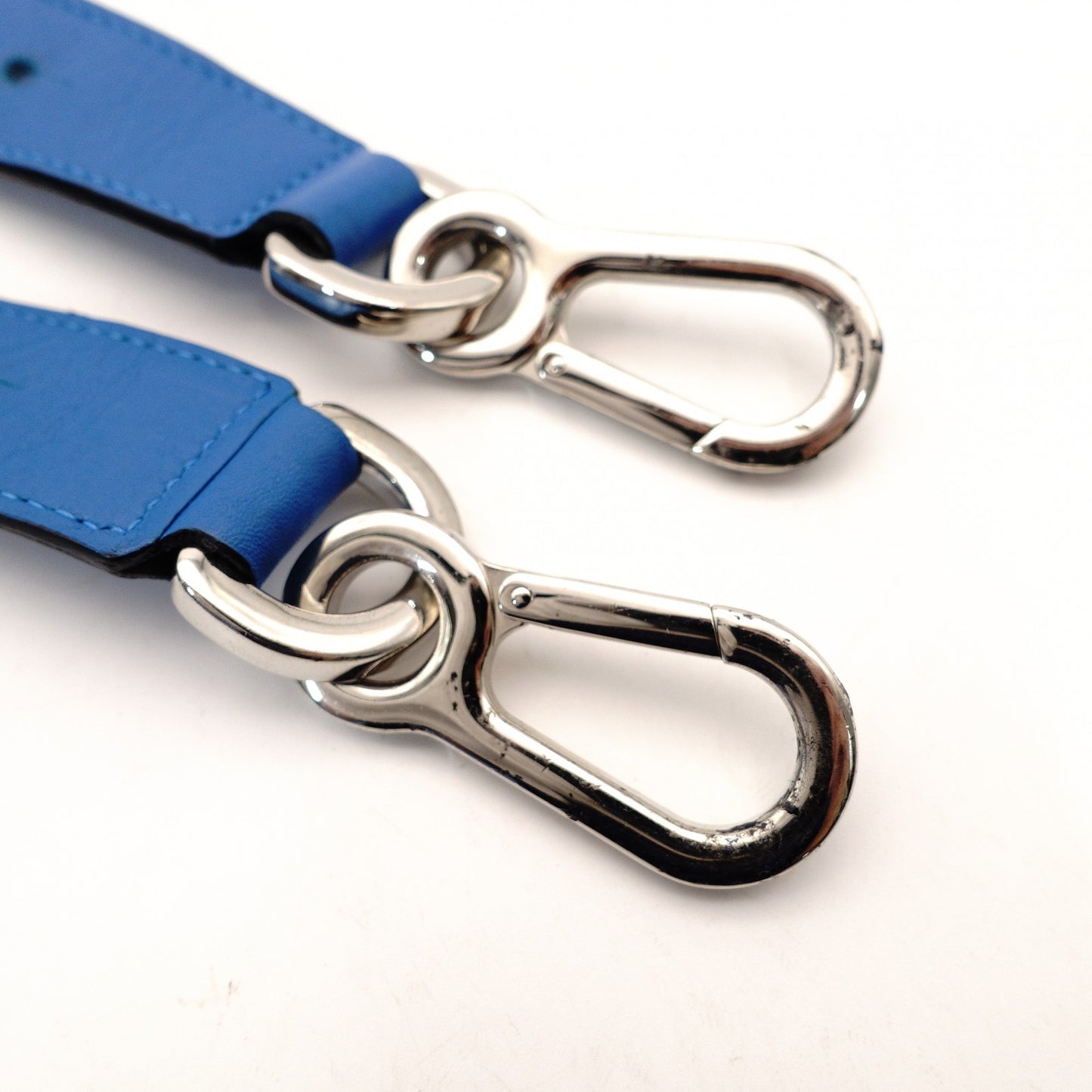 LOEWE Puzzle Bag Large Handbag Leather Blue 2-Way Shoulder 7-7-1157