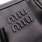 MIU MIU Nappa Leather Aventure Tote Bag, Leather, Black