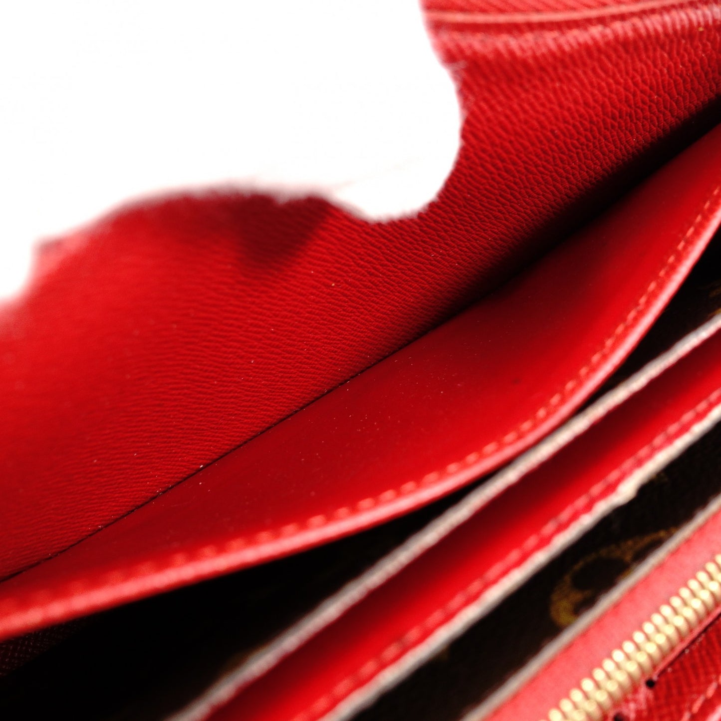 Louis Vuitton Retiro Zippy Wallet Monogram Red