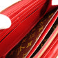 Louis Vuitton Retiro Zippy Wallet Monogram Red