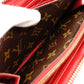 Louis Vuitton Retiro Zippy Wallet Monogram Red