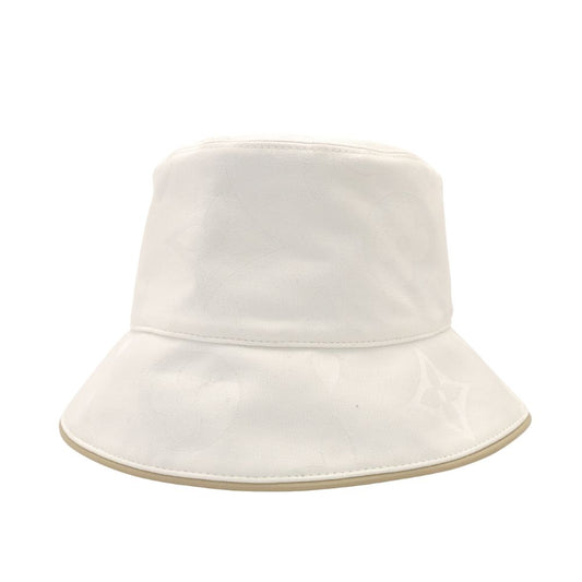 LOUIS VUITTON Bucket Hat Dailygram White × Beige M7163M Hat Cotton 22.8" 7-10-1035