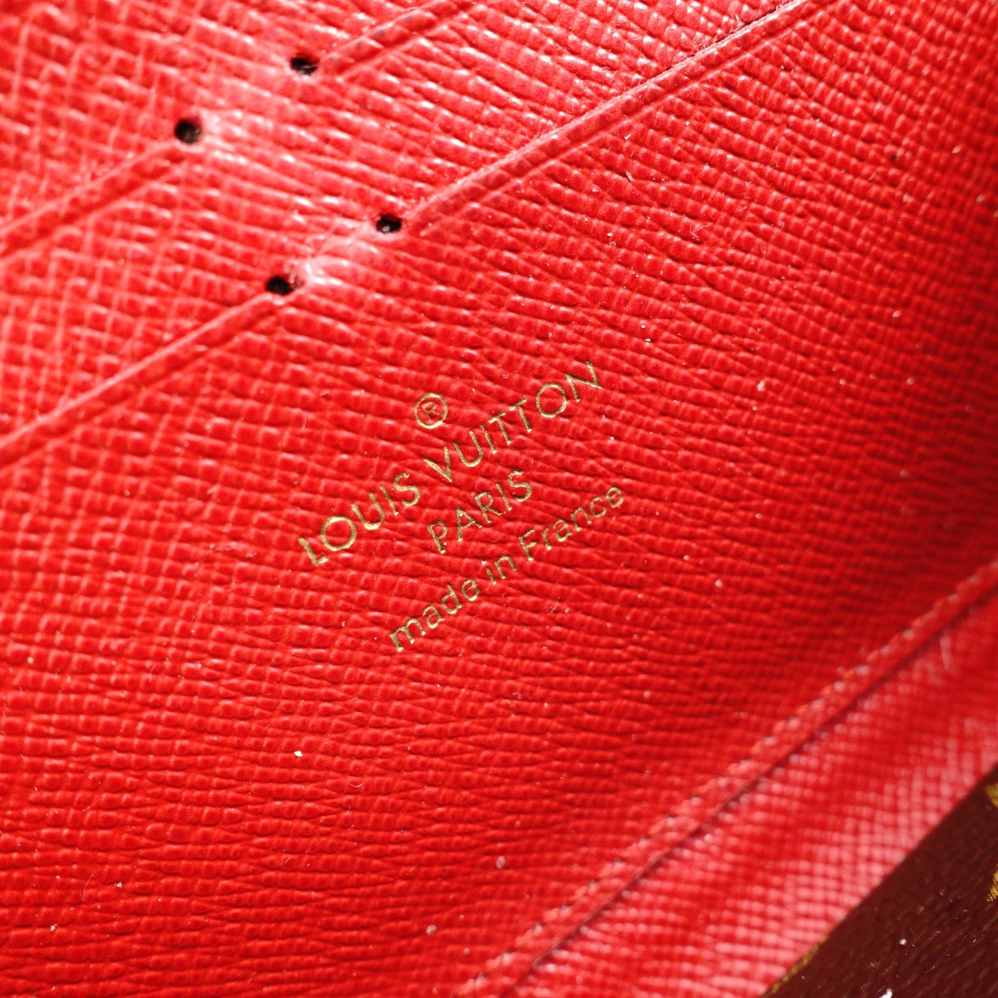 Louis Vuitton Retiro Zippy Wallet Monogram Red