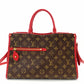 Louis Vuitton Monogram Canvas Popincourt PM Handbag Brown × Red 2-Way Crossbody 7-9-259