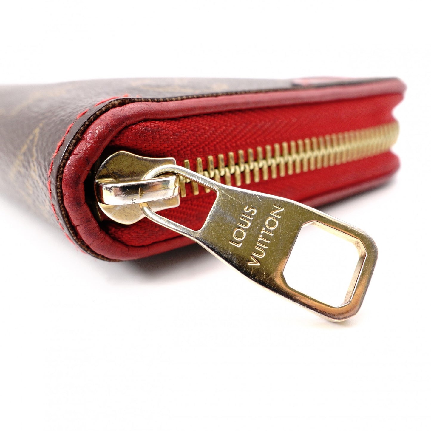 Louis Vuitton Retiro Zippy Wallet Monogram Red