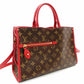 Louis Vuitton Monogram Canvas Popincourt PM Handbag Brown × Red 2-Way Crossbody 7-9-259