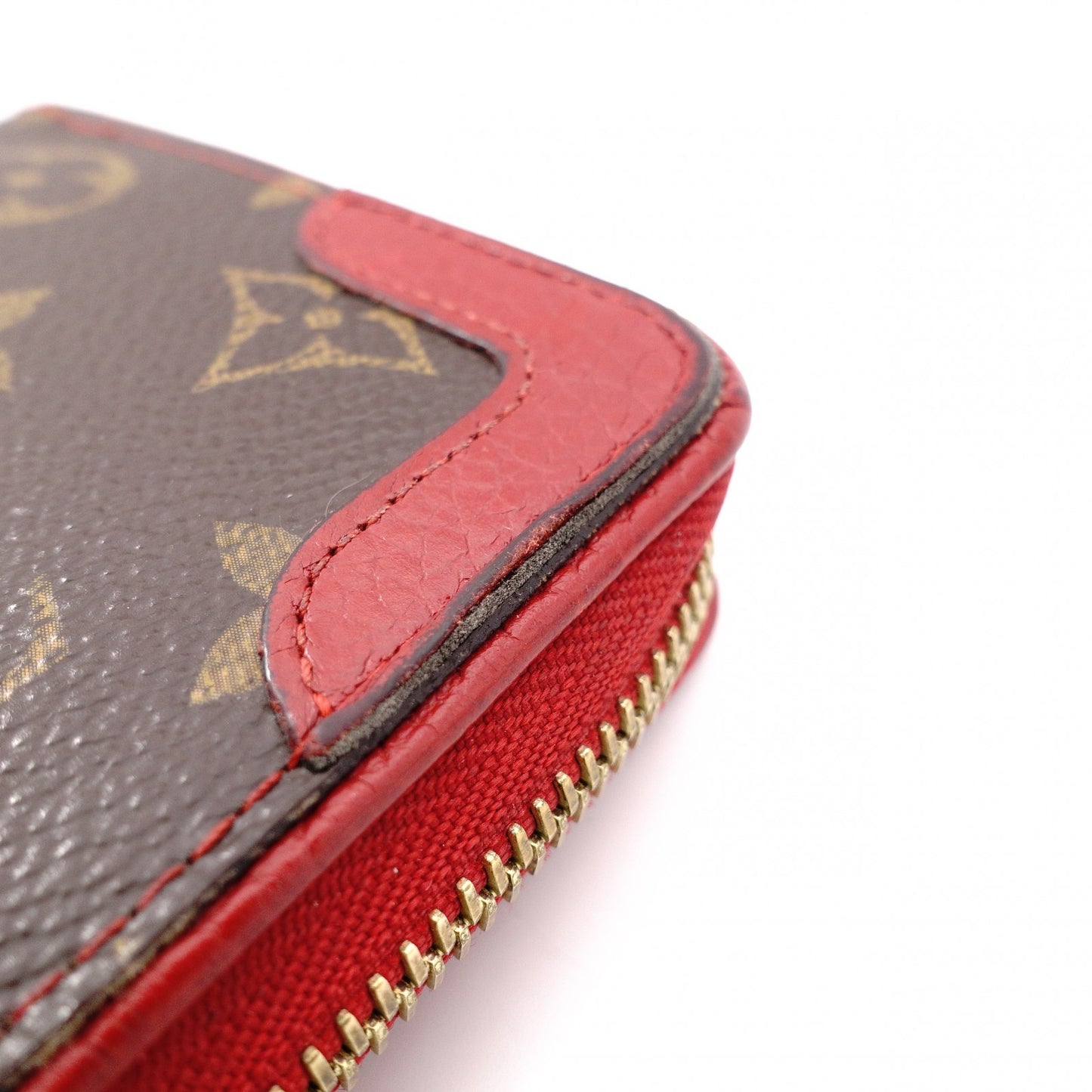 Louis Vuitton Retiro Zippy Wallet Monogram Red