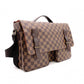 LOUIS VUITTON Broadway Damier Shoulder Bag, Leather and PVC, Brown, Men's Business Bag