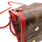 Louis Vuitton Monogram Canvas Popincourt PM Handbag Brown × Red 2-Way Crossbody 7-9-259