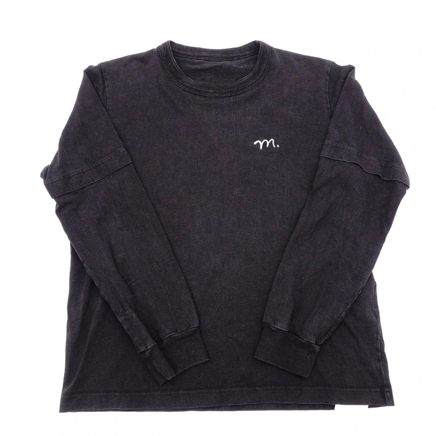 Sakai SACAI MADSAKI Collaboration T-Shirt, Long-Sleeve, Cotton, Black, Men's, Size 2