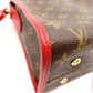Louis Vuitton Monogram Canvas Popincourt PM Handbag Brown × Red 2-Way Crossbody 7-9-259