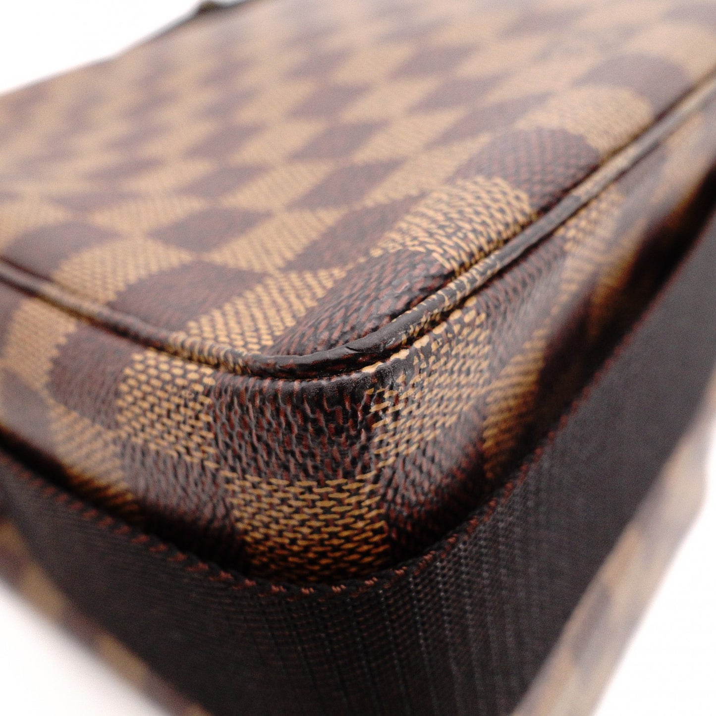 LOUIS VUITTON Broadway Damier Shoulder Bag, Leather and PVC, Brown, Men's Business Bag