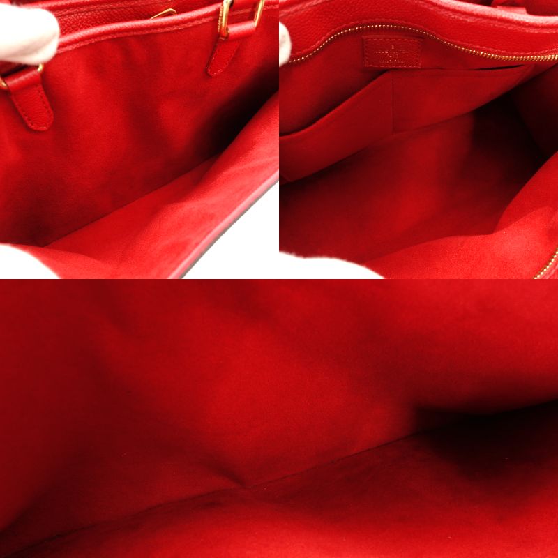 Louis Vuitton Monogram Canvas Popincourt PM Handbag Brown × Red 2-Way Crossbody 7-9-259