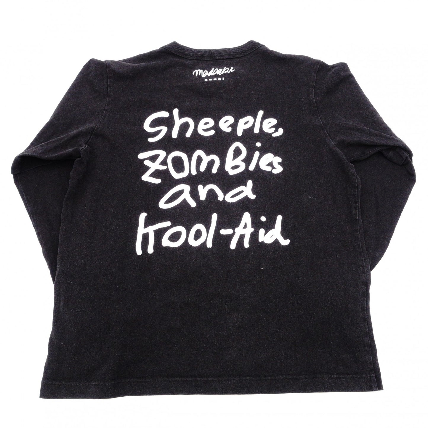 Sakai SACAI MADSAKI Collaboration T-Shirt, Long-Sleeve, Cotton, Black, Men's, Size 2