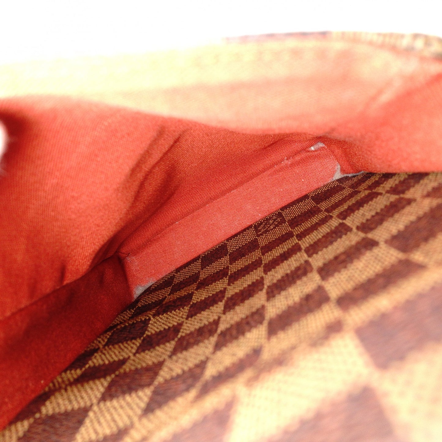 LOUIS VUITTON Broadway Damier Shoulder Bag, Leather and PVC, Brown, Men's Business Bag