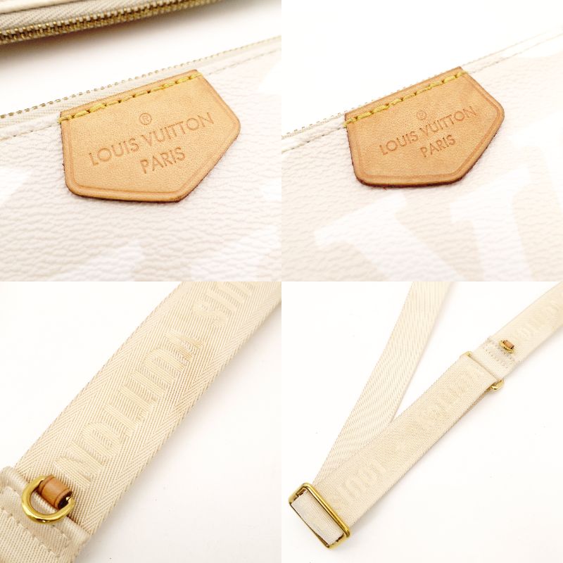 LOUIS VUITTON Multipochette Accessoires Monogram Giant Bloom Beige Pink Shoulder Bag 7-10-1099