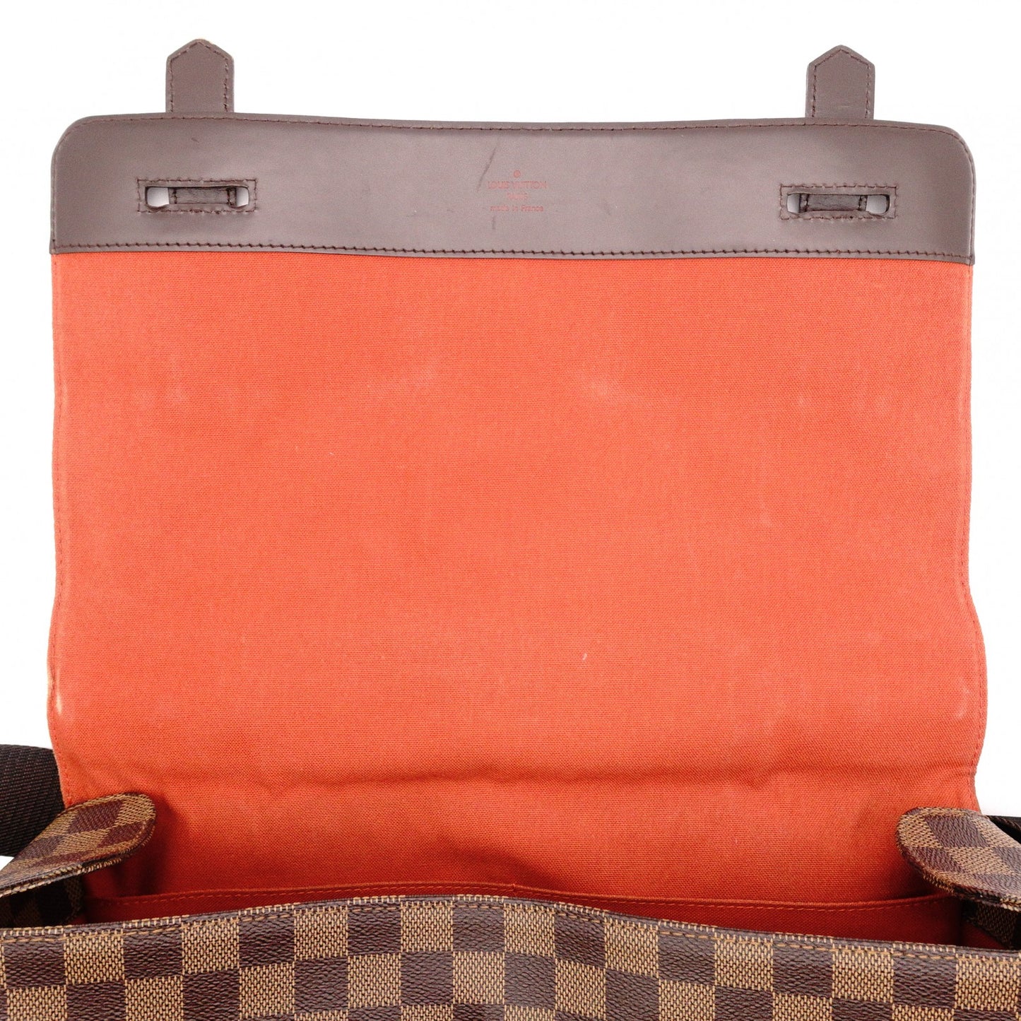 LOUIS VUITTON Broadway Damier Shoulder Bag, Leather and PVC, Brown, Men's Business Bag