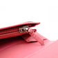CHANEL Matelassé Long Wallet Leather Pink Silver Hardware Wallet