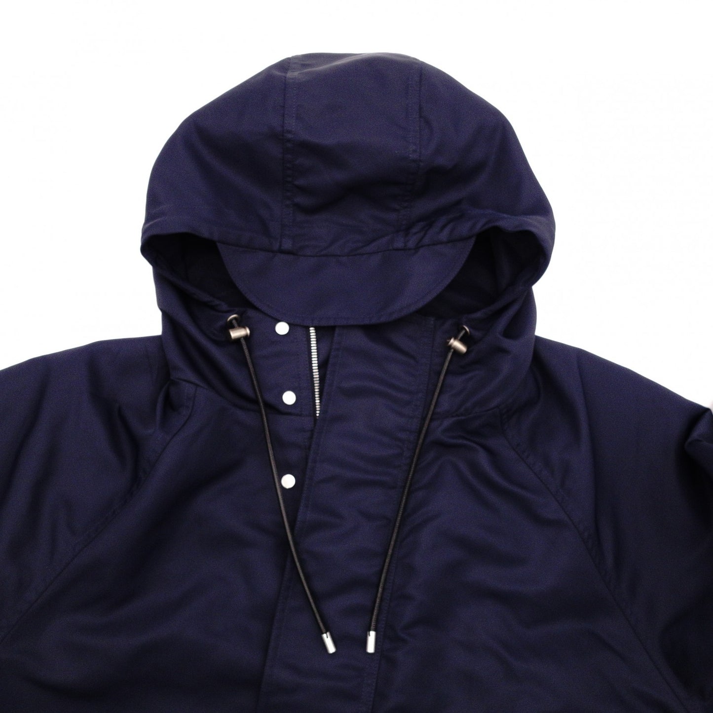 LOEWE Anagram IT/EU Size 46 M–L Nylon Jacket, Polyester/Nylon, Navy, Drawstring Hood