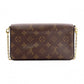 LOUIS VUITTON Pochette Felicity Monogram Canvas Shoulder Bag with PVC Trim, Brown, Crossbody