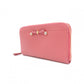 PRADA Round Zipper Saffiano Leather Long Wallet Leather Pink