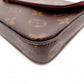 LOUIS VUITTON Pochette Felicity Monogram Canvas Shoulder Bag with PVC Trim, Brown, Crossbody