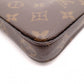 LOUIS VUITTON Pochette Felicity Monogram Canvas Shoulder Bag with PVC Trim, Brown, Crossbody
