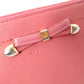 PRADA Round Zipper Saffiano Leather Long Wallet Leather Pink
