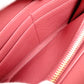 PRADA Round Zipper Saffiano Leather Long Wallet Leather Pink