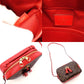 LOUIS VUITTON Santonjue Shoulder Bag Monogram Canvas Brown × Red PVC Leather Crossbody Tassel 7-8-325