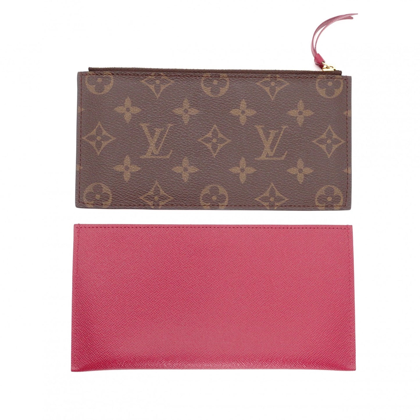 LOUIS VUITTON Pochette Felicity Monogram Canvas Shoulder Bag with PVC Trim, Brown, Crossbody