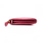 PRADA Saffiano Leather Long Wallet Pink with Gold Hardware